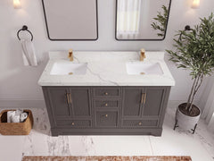 Alys 60 in. W x 22 in. D Double Sink Bathroom Vanity - photo 9