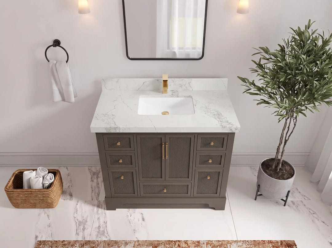 Alys 42 in. W x 22 in. D Single Sink Bathroom Vanity | 
              
                Urbane Bronze
                
                  
             - ALS_URB_WHQZ_42 - photo №10