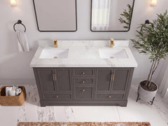 Alys 60 in. W x 22 in. D Double Sink Bathroom Vanity - photo 12