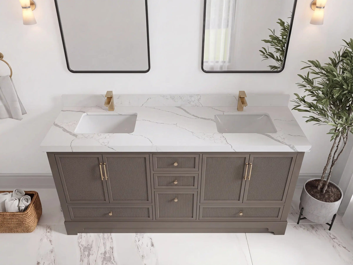 Alys 72 in. W x 22 in. D Double Sink Bathroom Vanity