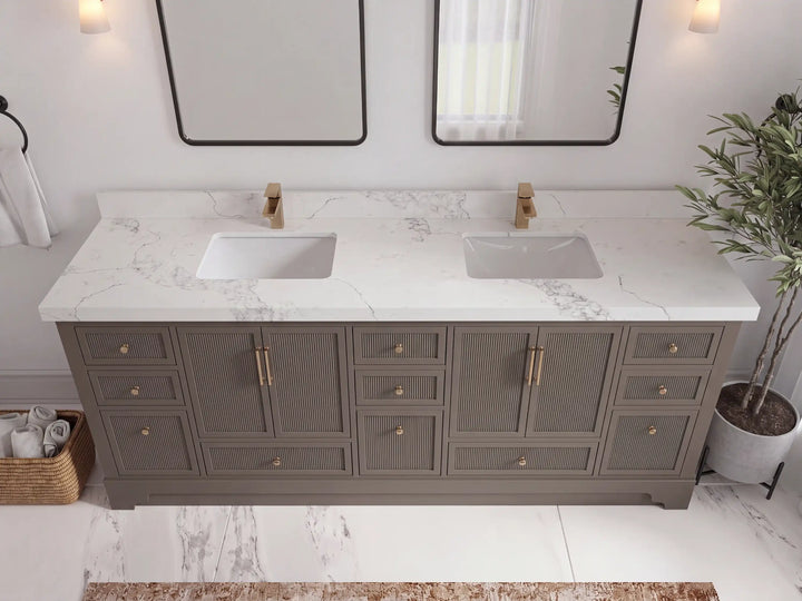 Alys 84 in. W x 22 in. D Double Sink Bathroom Vanity - photo 14