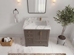 Alys 36 in. W x 22 in. D Right Offset Sink Bathroom Vanity - photo 15