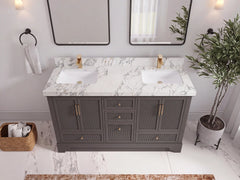 Alys 60 in. W x 22 in. D Double Sink Bathroom Vanity - photo 16