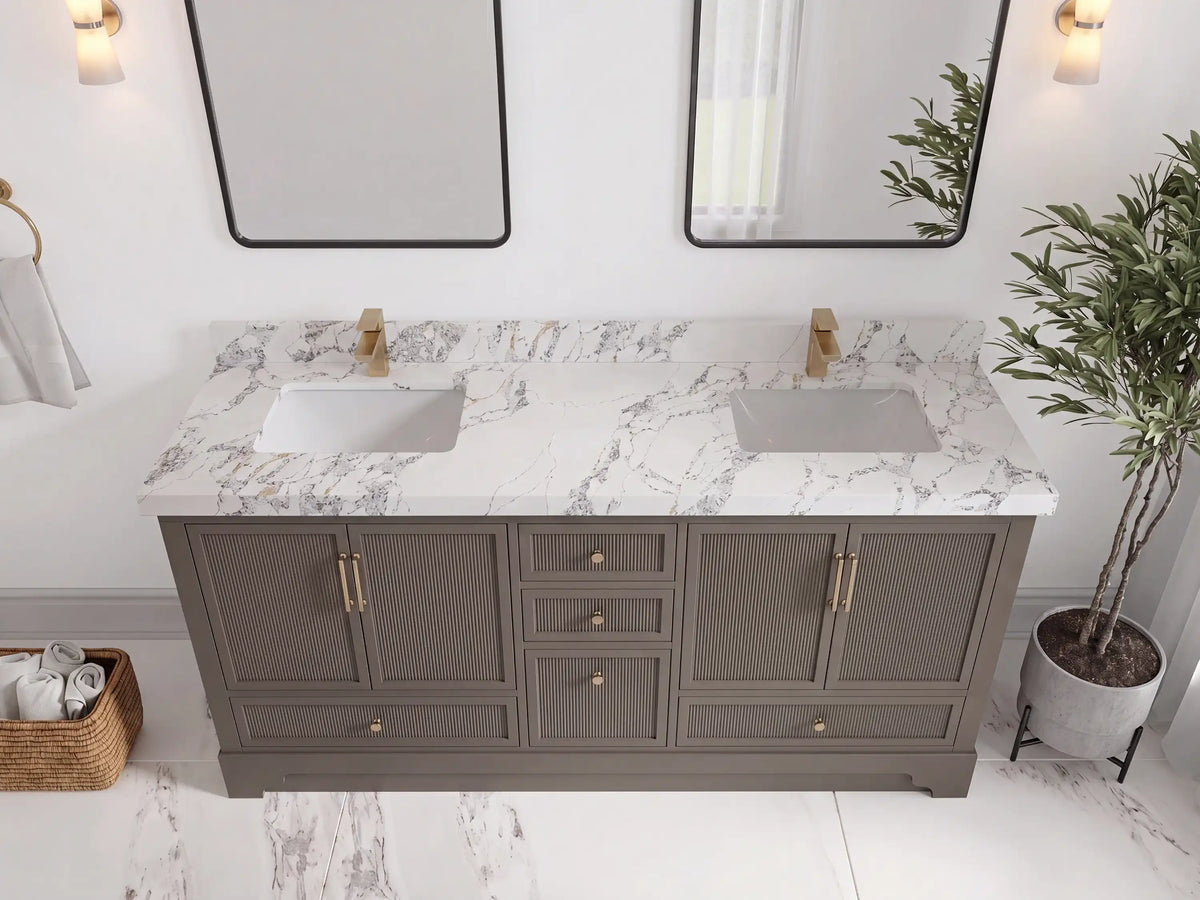 Alys 72 in. W x 22 in. D Double Sink Bathroom Vanity