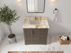 Alys 36 in. W x 22 in. D Center Sink Bathroom Vanity - photo 25