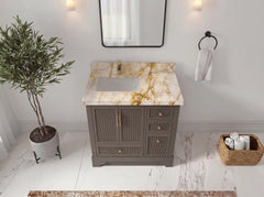 Alys 36 in. W x 22 in. D Left Offset Sink Bathroom Vanity - photo 29