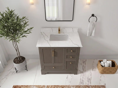 Alys 36 in. W x 22 in. D Center Sink Bathroom Vanity