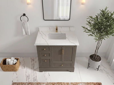 Alys 36 in. W x 22 in. D Center Sink Bathroom Vanity