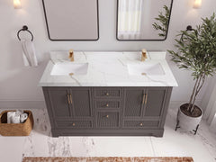 Alys 60 in. W x 22 in. D Double Sink Bathroom Vanity - photo 33