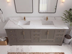 Alys 84 in. W x 22 in. D Double Sink Bathroom Vanity - photo 33