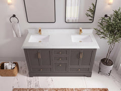 Alys 60 in. W x 22 in. D Double Sink Bathroom Vanity - photo 34