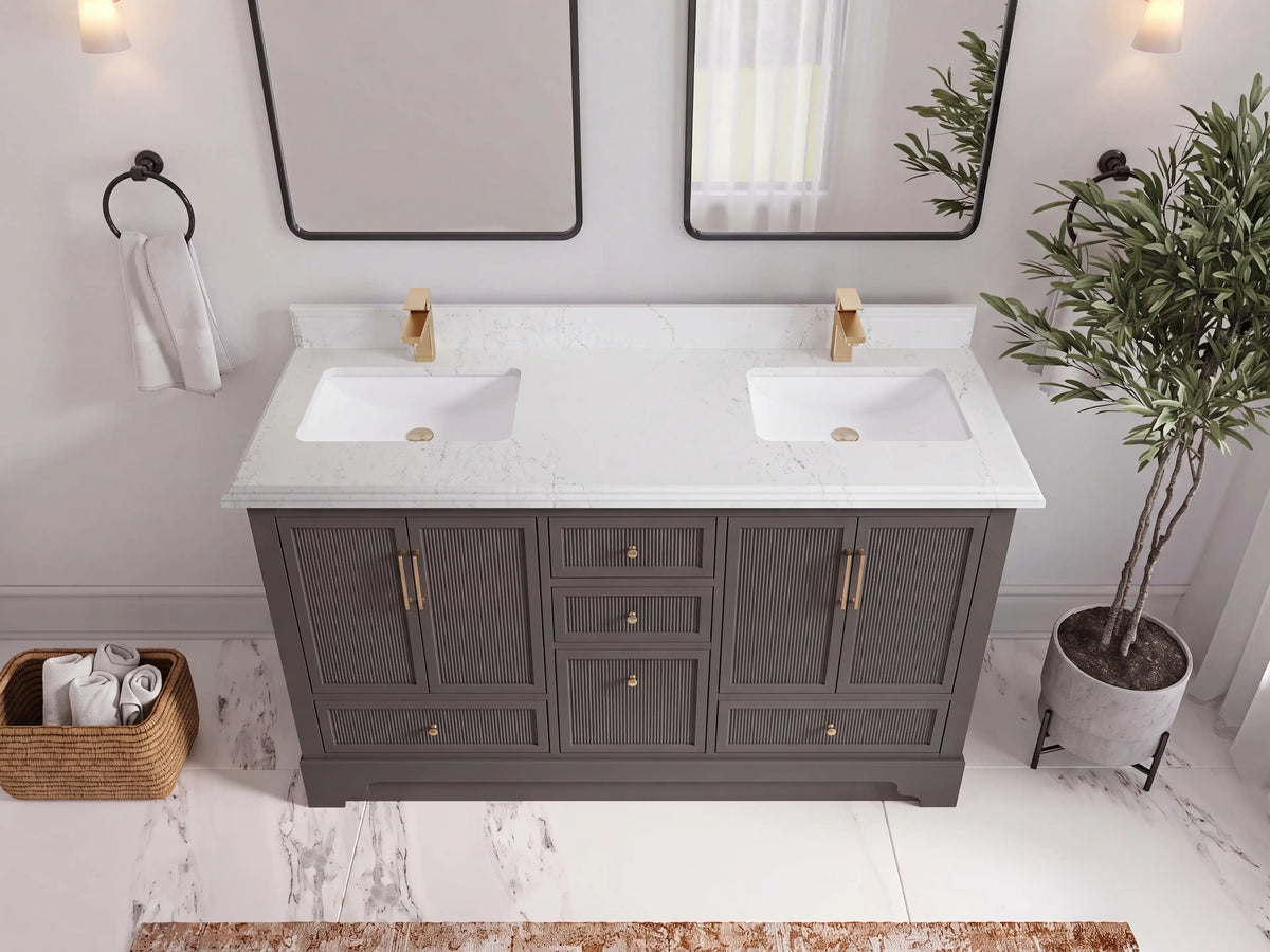 Alys 60 in. W x 22 in. D Double Sink Bathroom Vanity