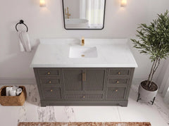 Alys 60 in. W x 22 in. D Single Sink Bathroom Vanity - photo 20