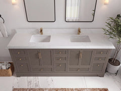 Alys 84 in. W x 22 in. D Double Sink Bathroom Vanity - photo 34