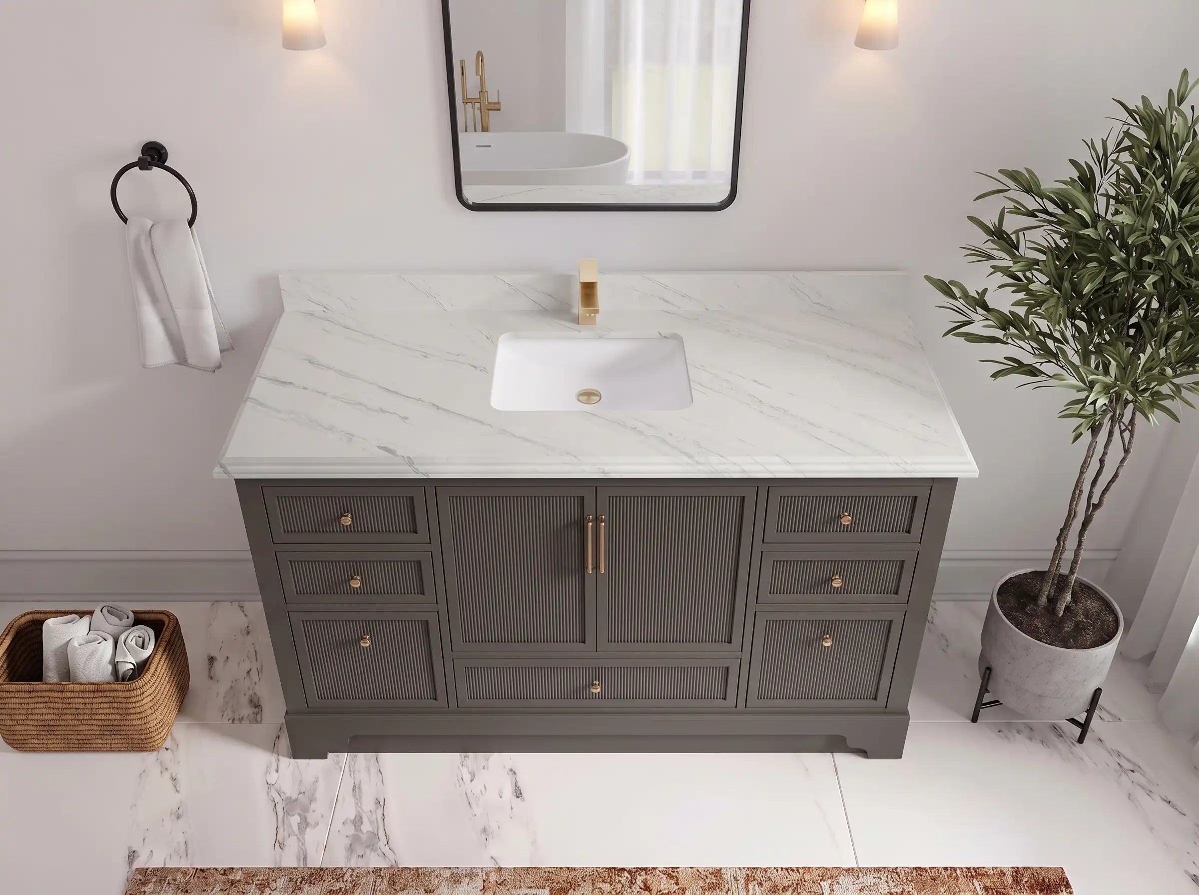 Alys 60 in. W x 22 in. D Single Sink Bathroom Vanity