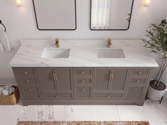 Alys 84 in. W x 22 in. D Double Sink Bathroom Vanity - photo 32