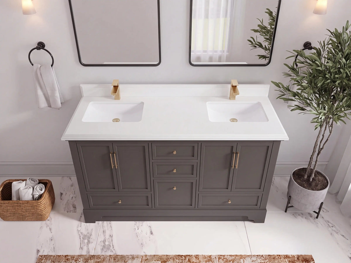 Alys 60 in. W x 22 in. D Double Sink Bathroom Vanity