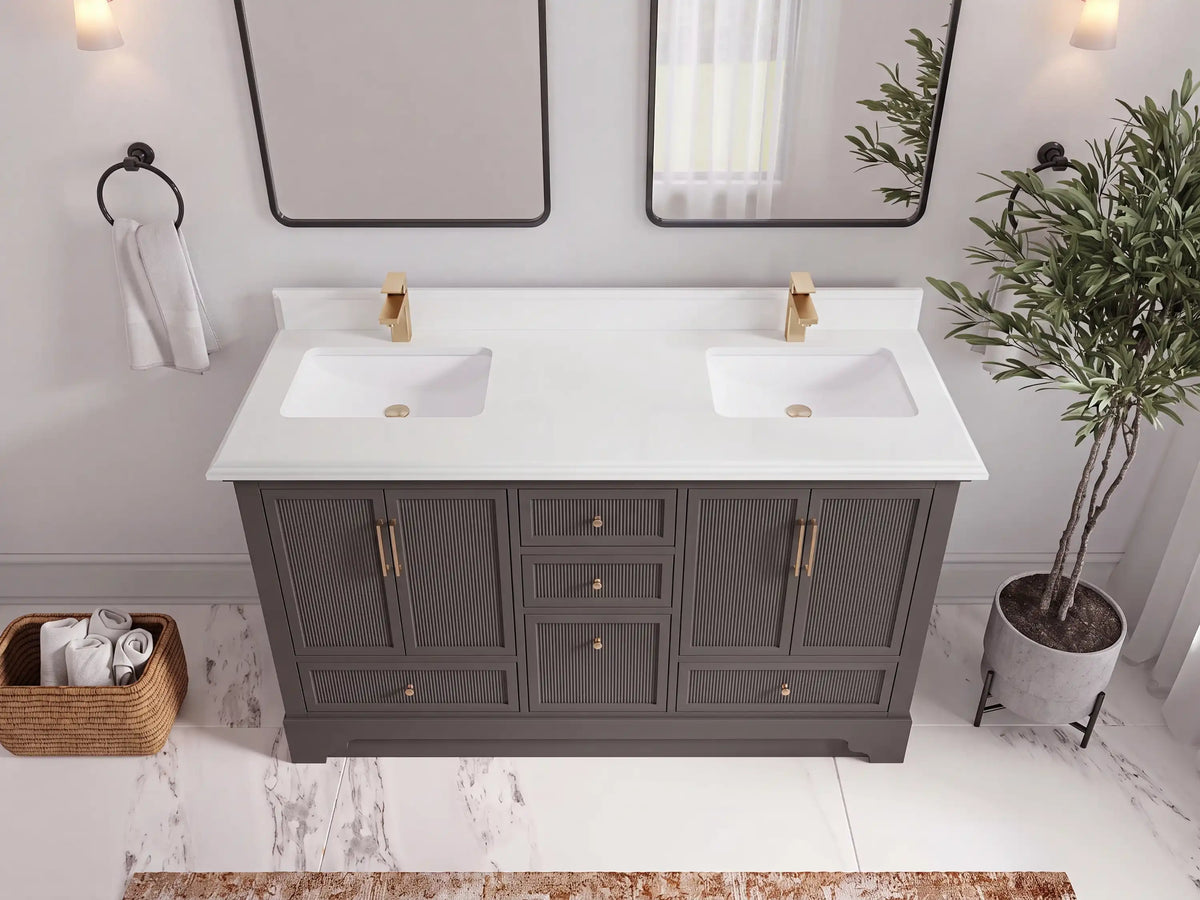 Alys 60 in. W x 22 in. D Double Sink Bathroom Vanity