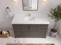 Alys 60 in. W x 22 in. D Single Sink Bathroom Vanity - photo 21