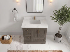 Alys 36 in. W x 22 in. D Center Sink Bathroom Vanity - photo 15