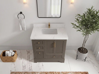 Alys 36 in. W x 22 in. D Center Sink Bathroom Vanity