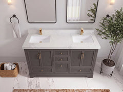 Alys 60 in. W x 22 in. D Double Sink Bathroom Vanity - photo 13