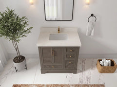 Alys 36 in. W x 22 in. D Center Sink Bathroom Vanity - photo 16