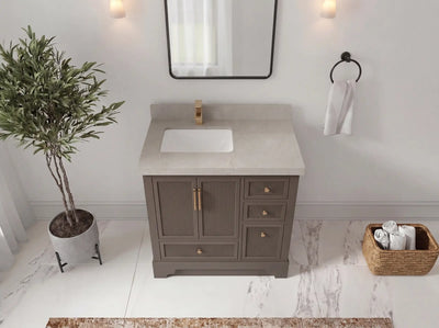 Alys 36 in. W x 22 in. D Left Offset Sink Bathroom Vanity