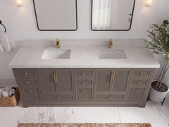 Alys 84 in. W x 22 in. D Double Sink Bathroom Vanity - photo 6