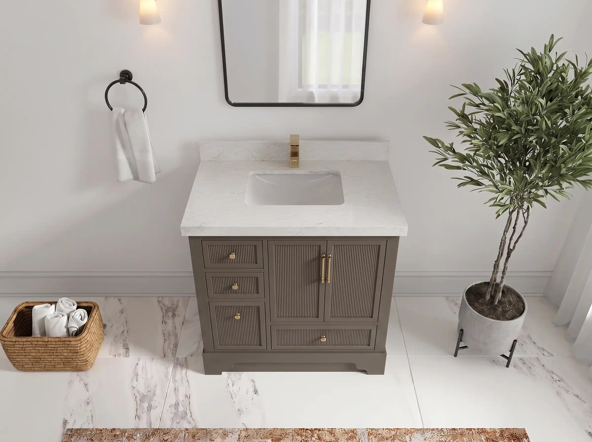 Alys 36 in. W x 22 in. D Center Sink Bathroom Vanity