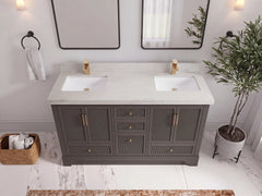 Alys 60 in. W x 22 in. D Double Sink Bathroom Vanity - photo 25