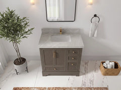 Alys 36 in. W x 22 in. D Center Sink Bathroom Vanity - photo 12