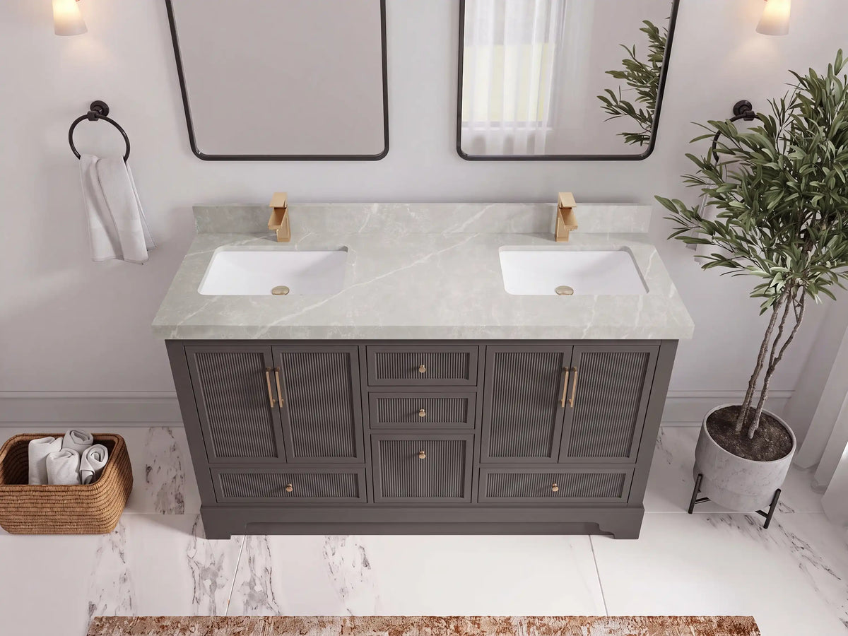 Alys 60 in. W x 22 in. D Double Sink Bathroom Vanity
