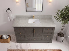Alys 60 in. W x 22 in. D Single Sink Bathroom Vanity - photo 31