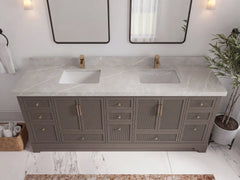 Alys 84 in. W x 22 in. D Double Sink Bathroom Vanity - photo 18