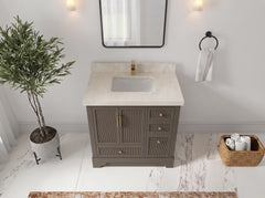 Alys 36 in. W x 22 in. D Center Sink Bathroom Vanity - photo 6