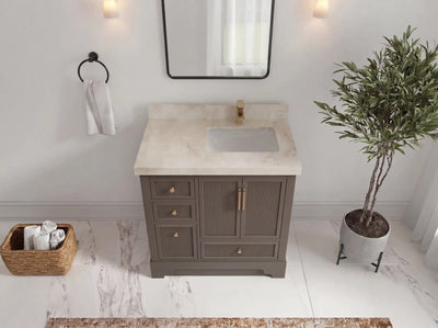 Alys 36 in. W x 22 in. D Right Offset Sink Bathroom Vanity