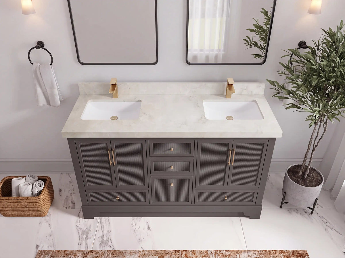 Alys 60 in. W x 22 in. D Double Sink Bathroom Vanity