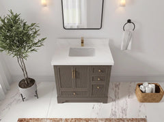 Alys 36 in. W x 22 in. D Center Sink Bathroom Vanity - photo 7