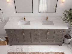 Alys 84 in. W x 22 in. D Double Sink Bathroom Vanity - photo 8