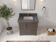 Alys 36 in. W x 22 in. D Center Sink Bathroom Vanity - photo 13