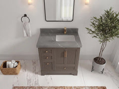 Alys 36 in. W x 22 in. D Right Offset Sink Bathroom Vanity - photo 14