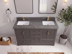 Alys 60 in. W x 22 in. D Double Sink Bathroom Vanity - photo 15