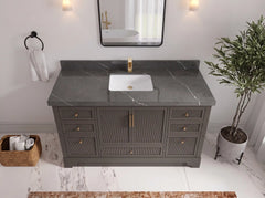 Alys 60 in. W x 22 in. D Single Sink Bathroom Vanity - photo 32