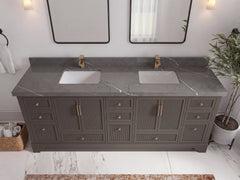 Alys 84 in. W x 22 in. D Double Sink Bathroom Vanity - photo 19