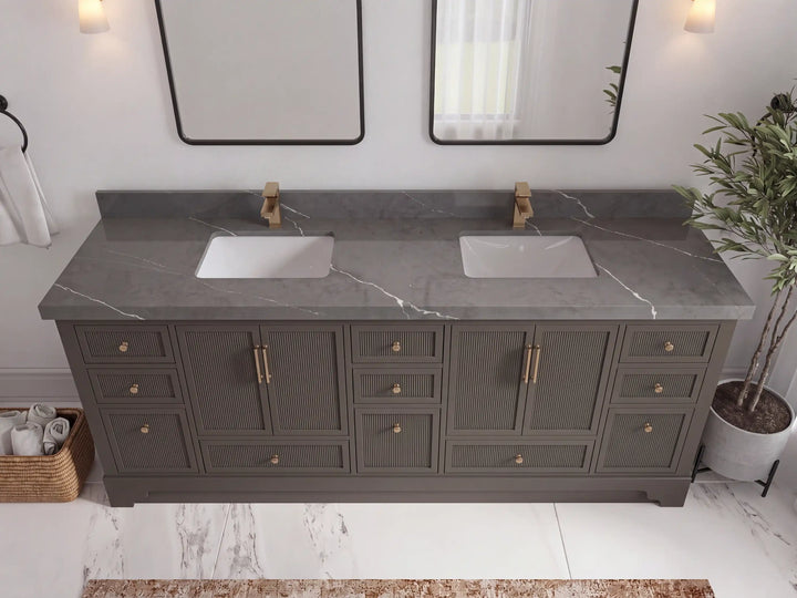 Alys 84 in. W x 22 in. D Double Sink Bathroom Vanity - photo 20