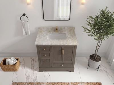 Alys 36 in. W x 22 in. D Center Sink Bathroom Vanity