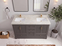 Alys 60 in. W x 22 in. D Double Sink Bathroom Vanity - photo 30