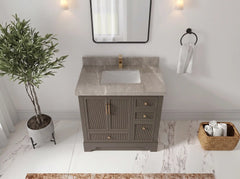 Alys 36 in. W x 22 in. D Center Sink Bathroom Vanity - photo 29