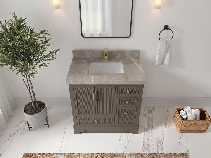 Alys 36 in. W x 22 in. D Center Sink Bathroom Vanity - photo 30